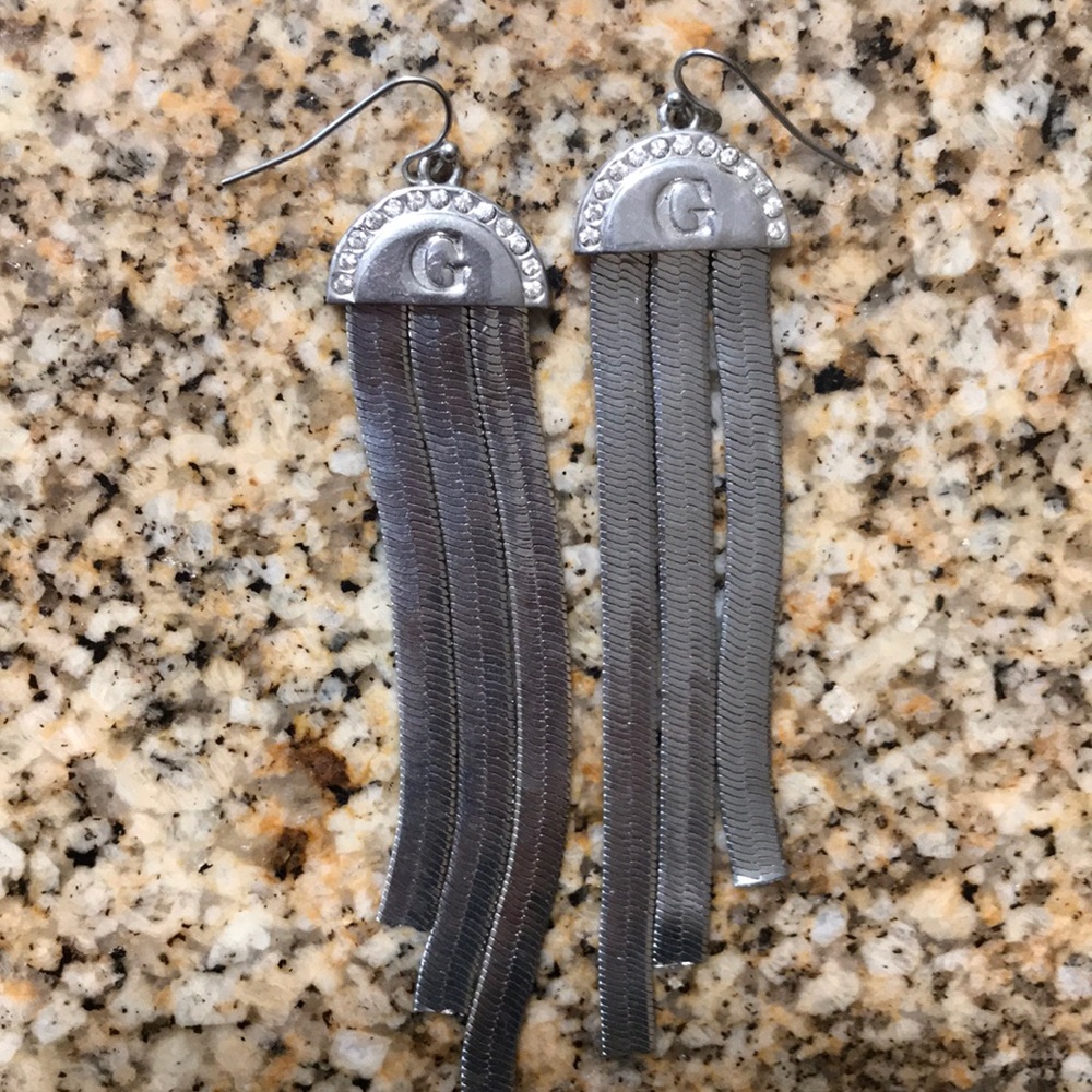 GUESS Silver Dangle Earrings